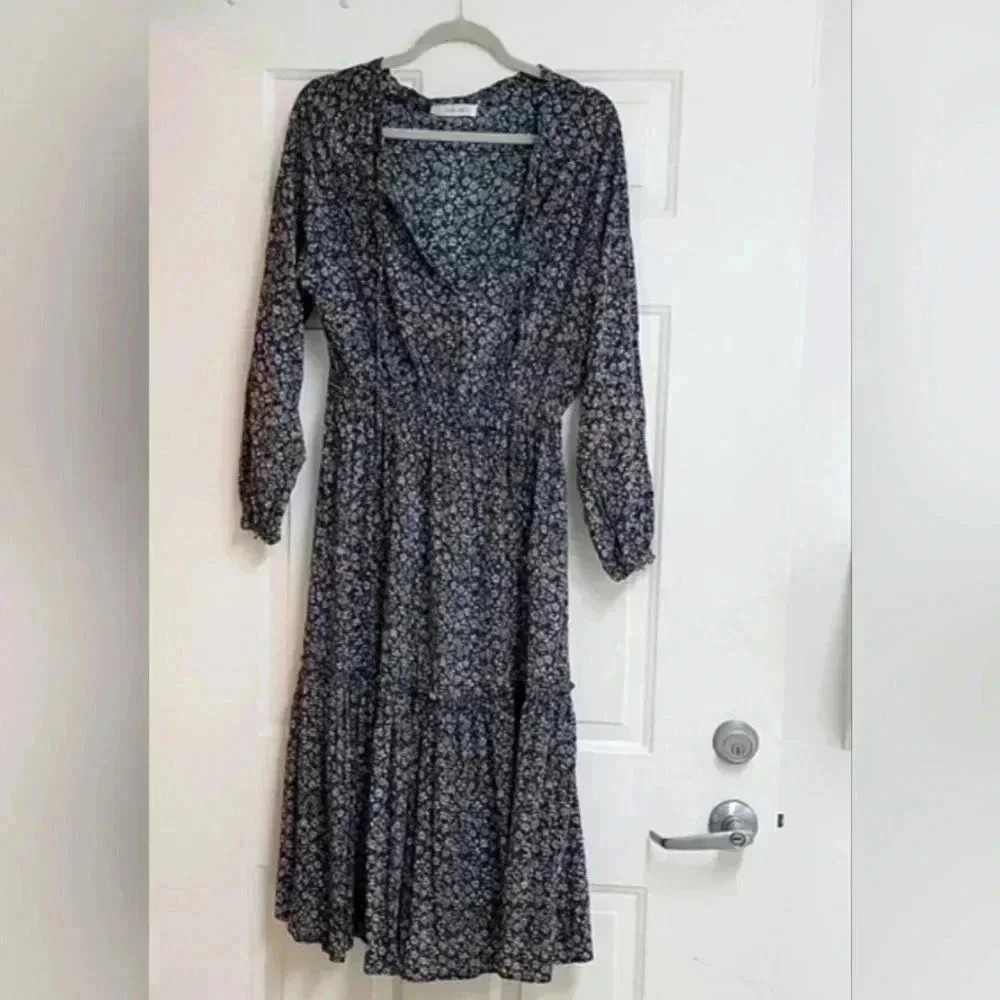 Chan Luu Floral Maxi dress 100% silk